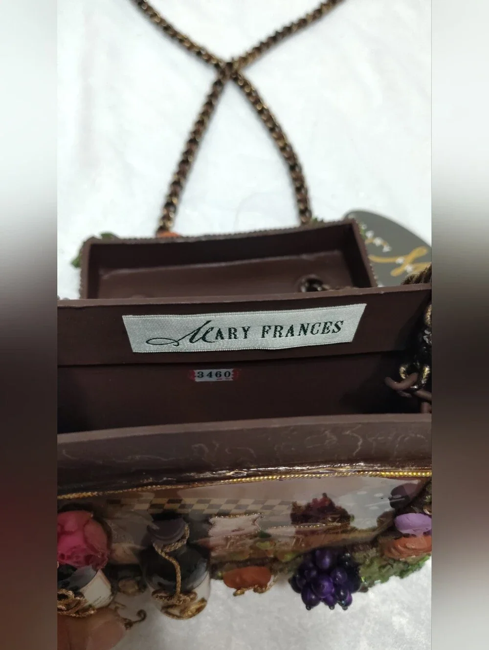 Mary Fraces Wine-themed Emblished Box Crosboodybag 3D Dimensional